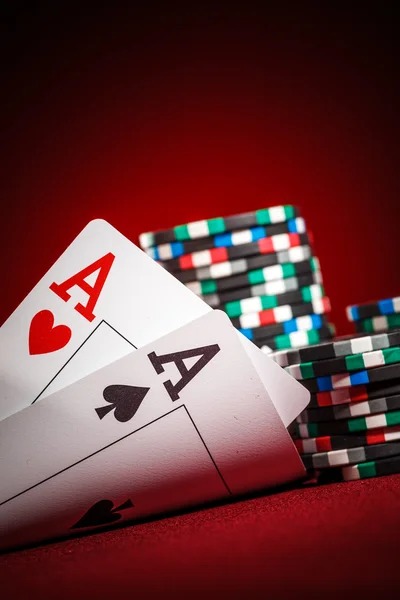 Baccarat table showing Player, Banker, and Tie betting positions